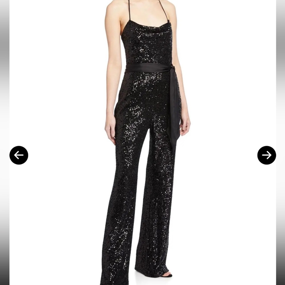 Parker black sequin jumpsuit